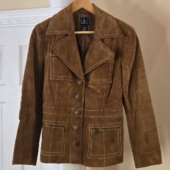 INC International Concepts Jackets & Blazers - Classic Suede Jacket